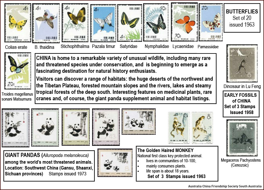 Chinese Butterflies stamps